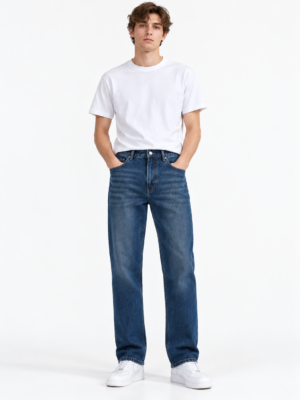 blue denim lookbook portrait
