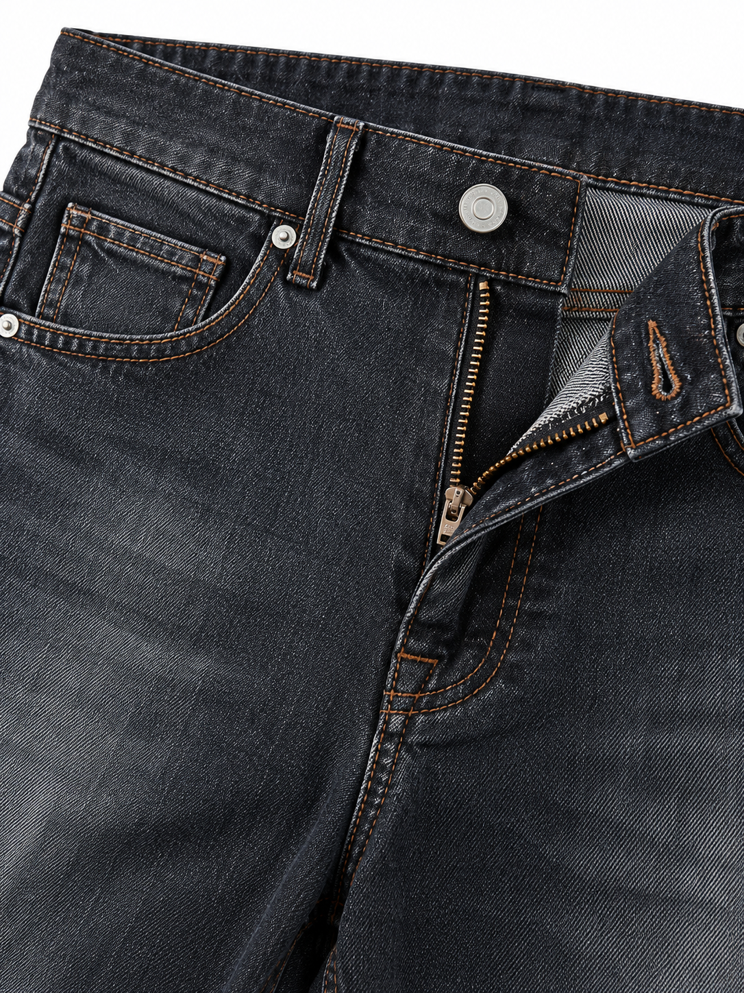 macro detail of dark denim jeans macro detail of dark denim jeans